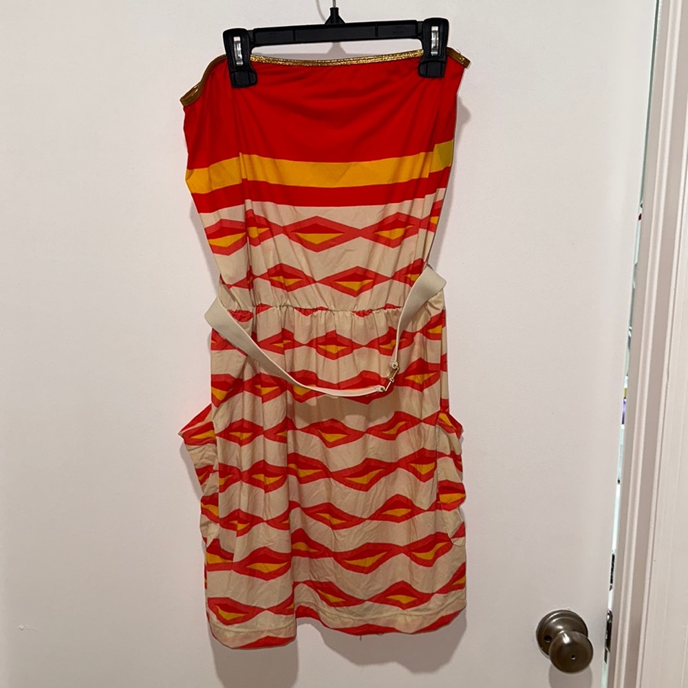 Marc by Marc Jacobs Hayley Stripe Strapless Dress | Women’s Large | Beach Cover